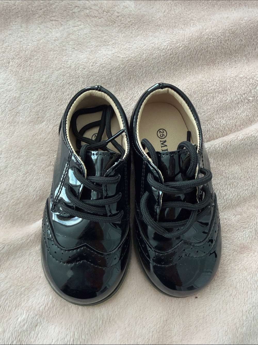Kids Black Patent Dress Shoes - Lace-Up Oxford Style